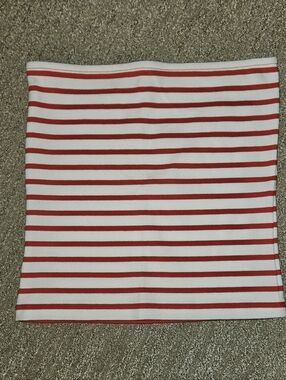 LOFT Red and White Striped Tube Top